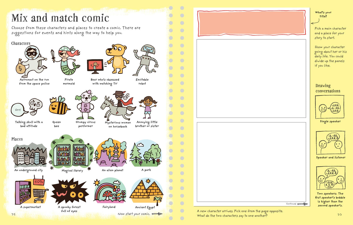 Usborne Write and Draw Your Own Comics Book