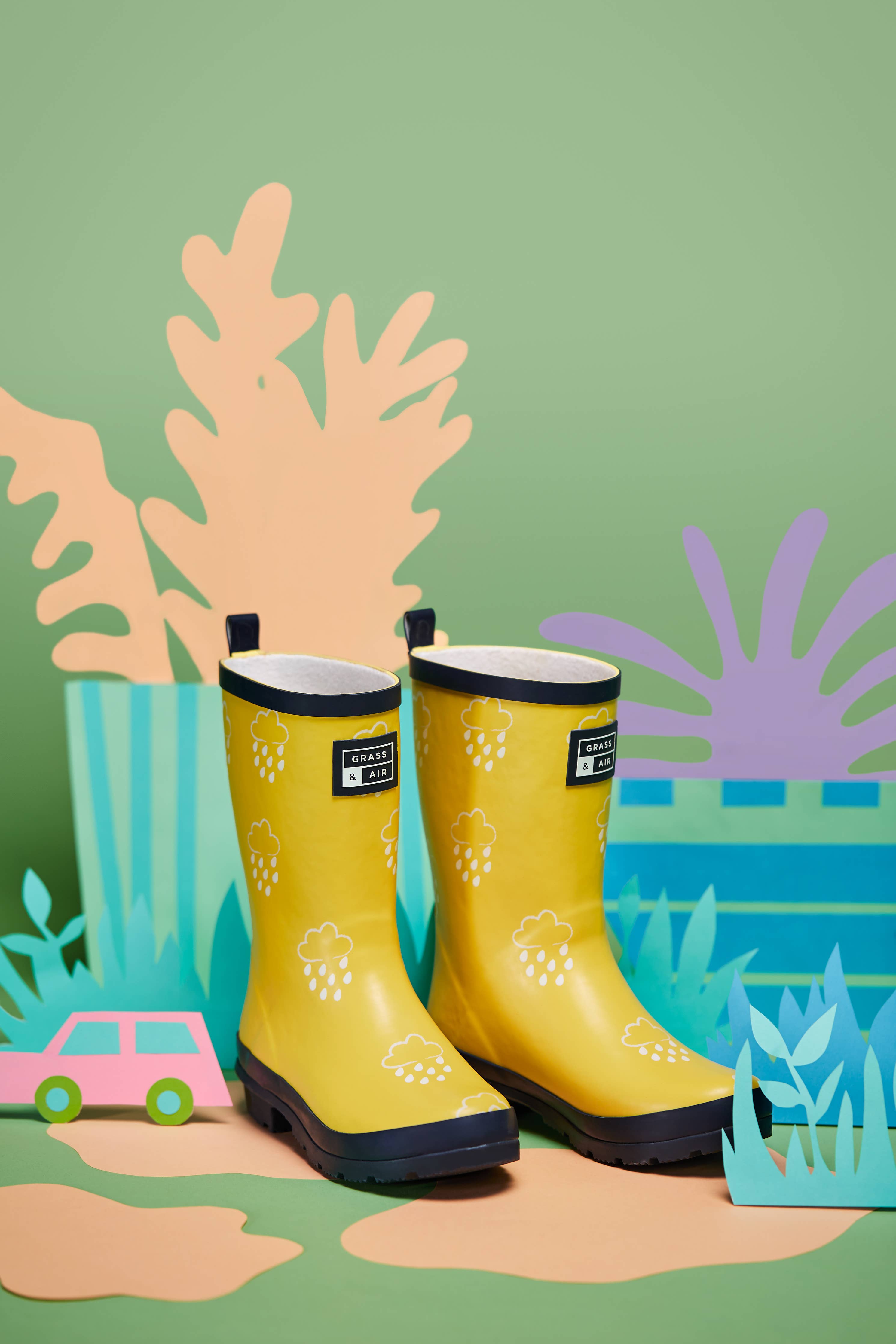 Kids Yellow Colour Changing Wellies: 4 infant