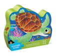 Crocodile Creek 36 Piece Shaped Box  Foil Puzzles Sea Turtle