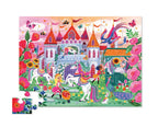 Crocodile Creek 36 Piece Shaped Box  Puzzle Unicorn Castle