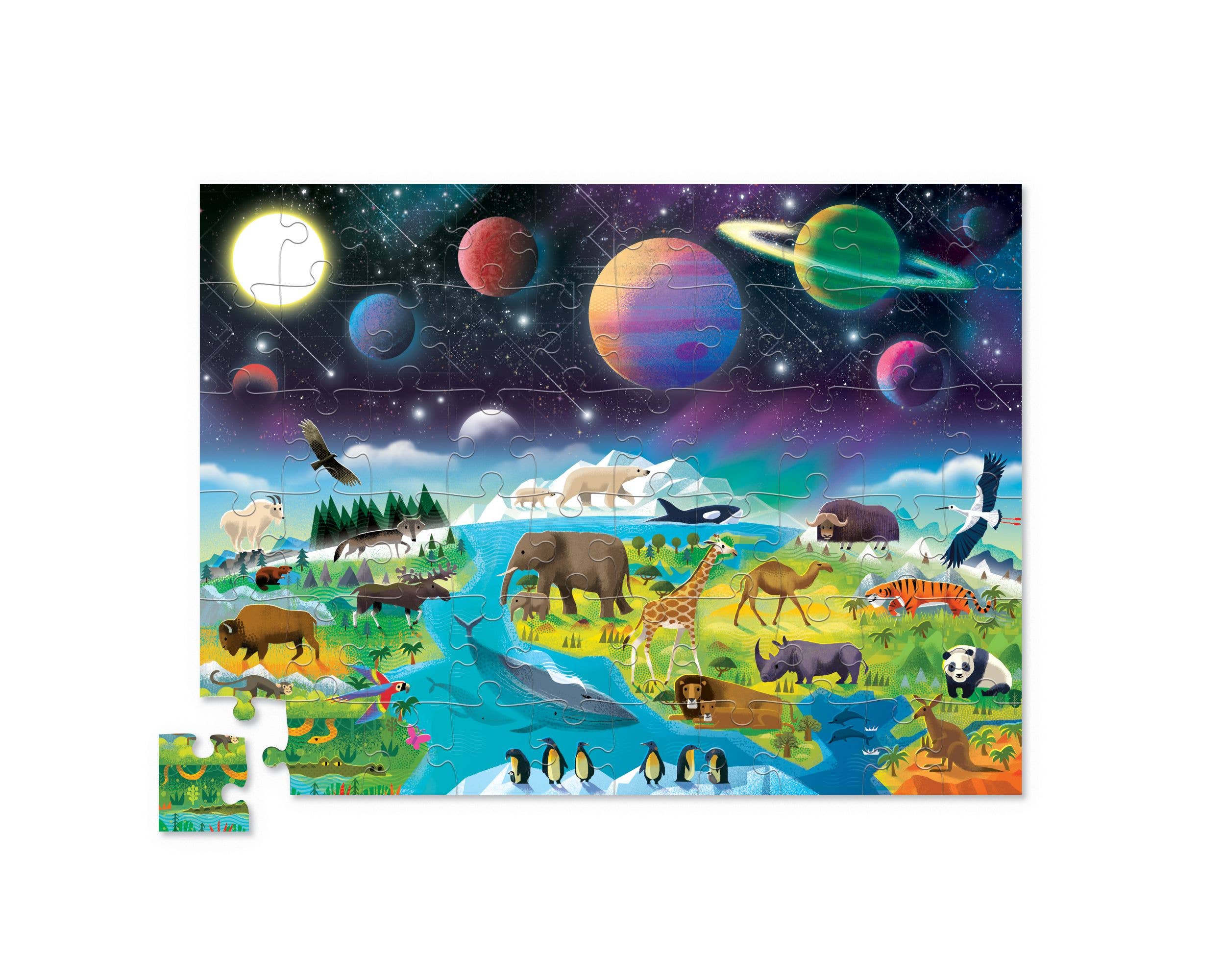 Crocodile Creek 60 Pc Above & Below Sq Earth  & Space