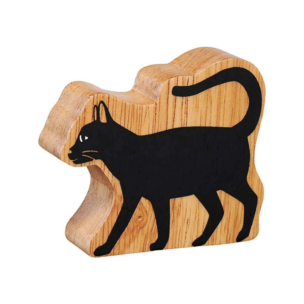 Lanka Kade Black Cat Wooden Figure