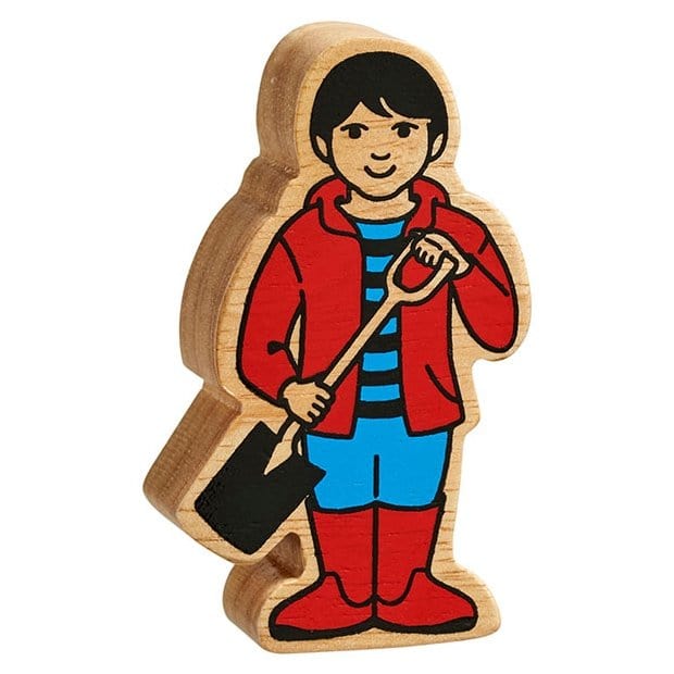 Lanka Kade Wooden red & blue farm Boy