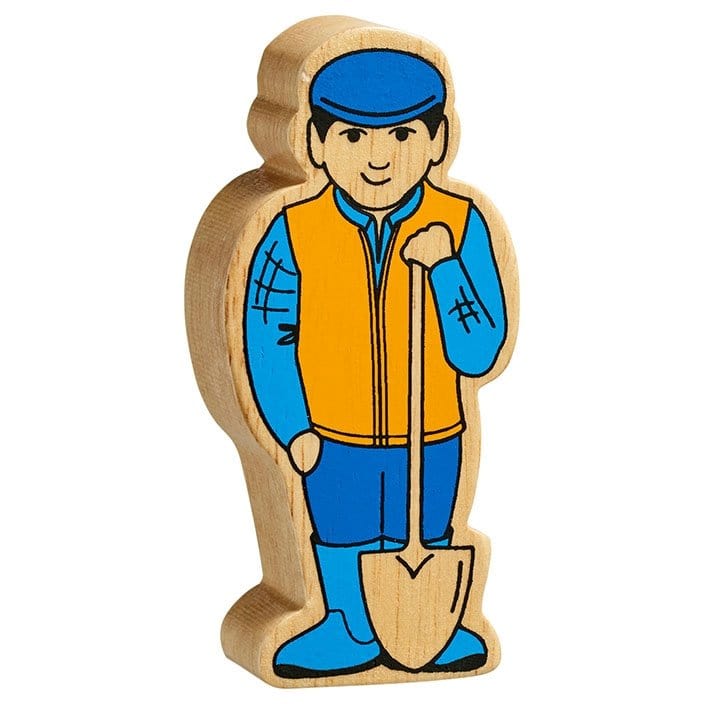 Lanka Kade Wooden blue & yellow farm Man