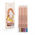 Moulin Roty 6 metallic colouring pencils Les Rosalies