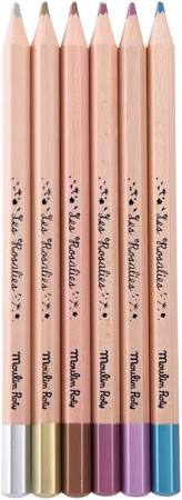 Moulin Roty 6 metallic colouring pencils Les Rosalies